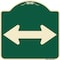 Signmission Bidirectional Arrow Black Heavy-Gauge Aluminum Architectural Sign, 18" x 18", G-1818-24312 A-DES-G-1818-24312 - alternate 1